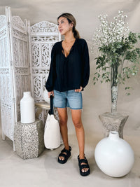 Pistola Kennedy Relaxed Mid Rise Cut Off Short