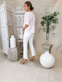 Frame The V-Neck Popover Top
