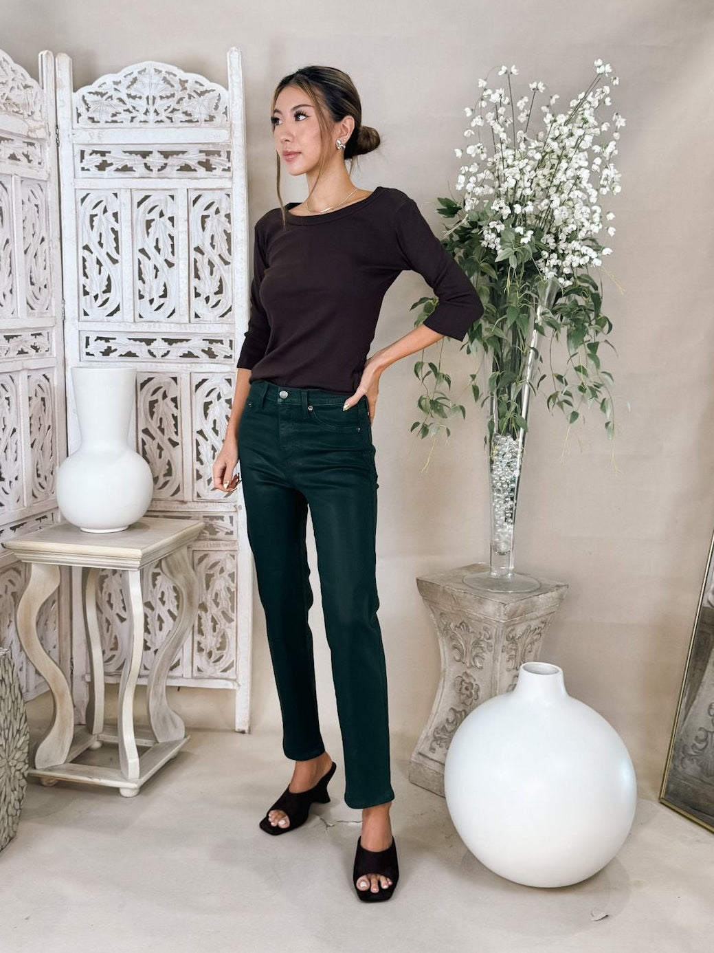 Michael Stars Dot 3/4 Sleeve Tee