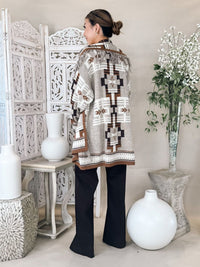 L'Agence Jair Jacquard Fringe Cardigan