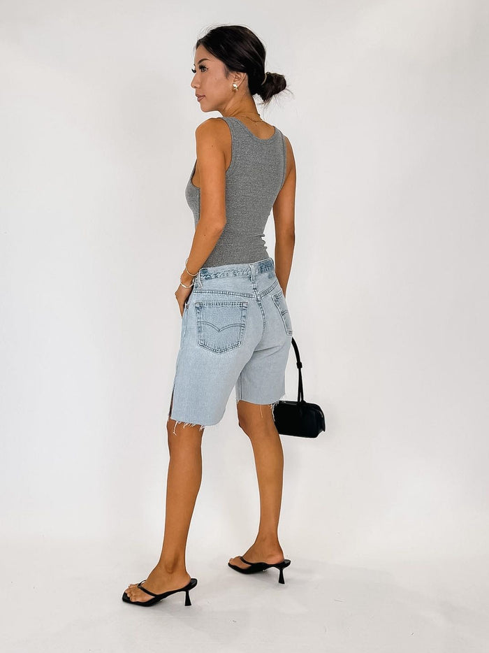 perfectwhitetee Blondie Structured Rib Bra Friendly Tank