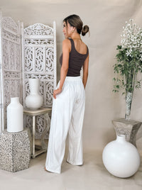 Monrow Linen Wide Leg Pant