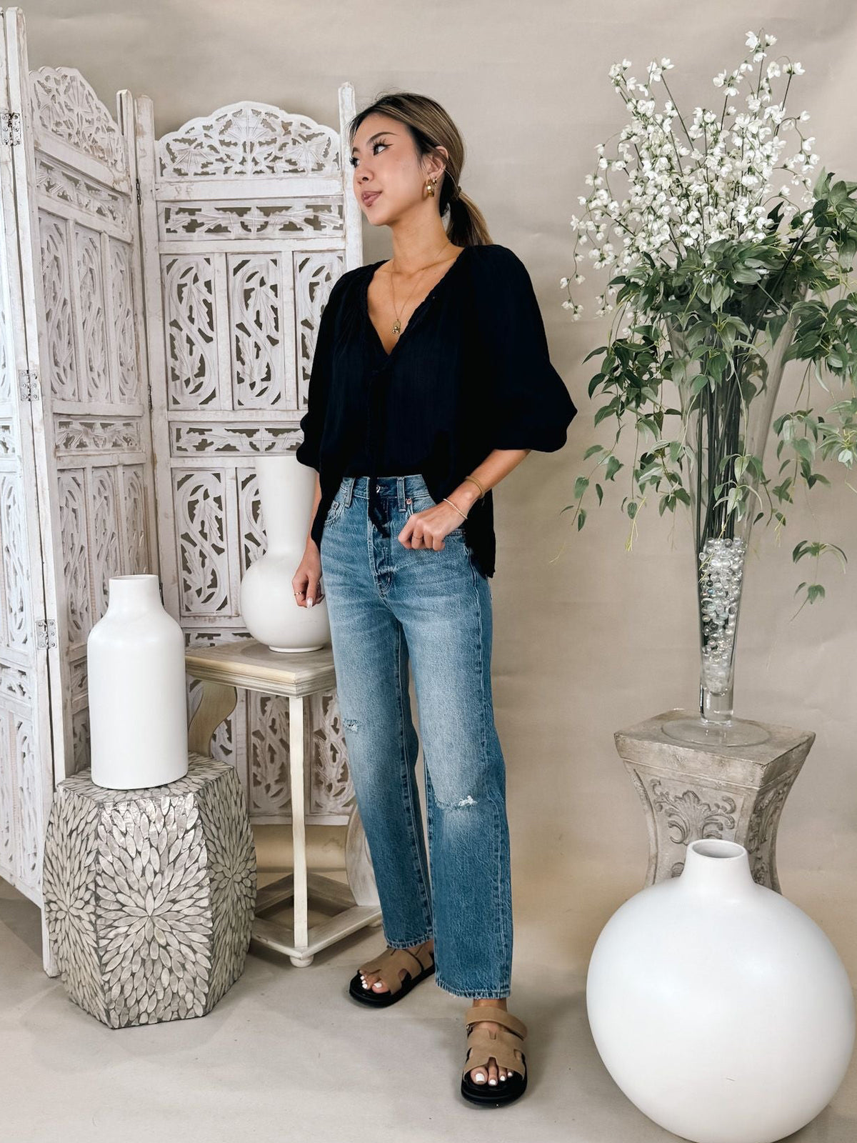 Pistola Cassie Super High Rise Straight Crop