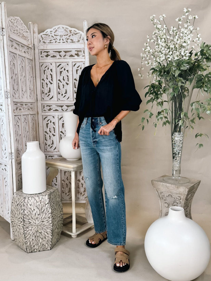 Pistola Cassie Super High Rise Straight Crop
