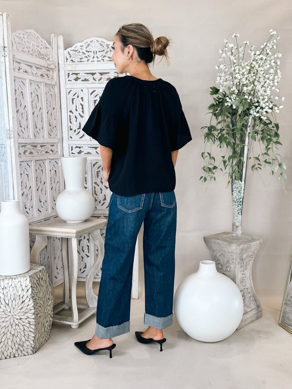 Pistola Kacey Mid Rise Cuffed Boyfriend Jean