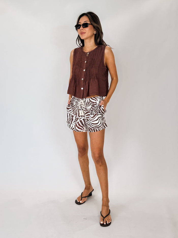 Bella Dahl S/L Pintuck Top