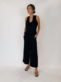 Rails Emmie Crop Pant Black Linen
