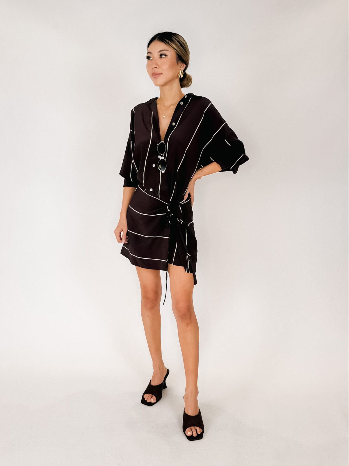 Bondi Born Orta Silk Wrap Mini Dress