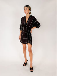 Bondi Born Orta Silk Wrap Mini Dress