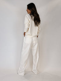 Perfectwhitetee Sinead Relaxed French Terry V-Neck Sweatshirt