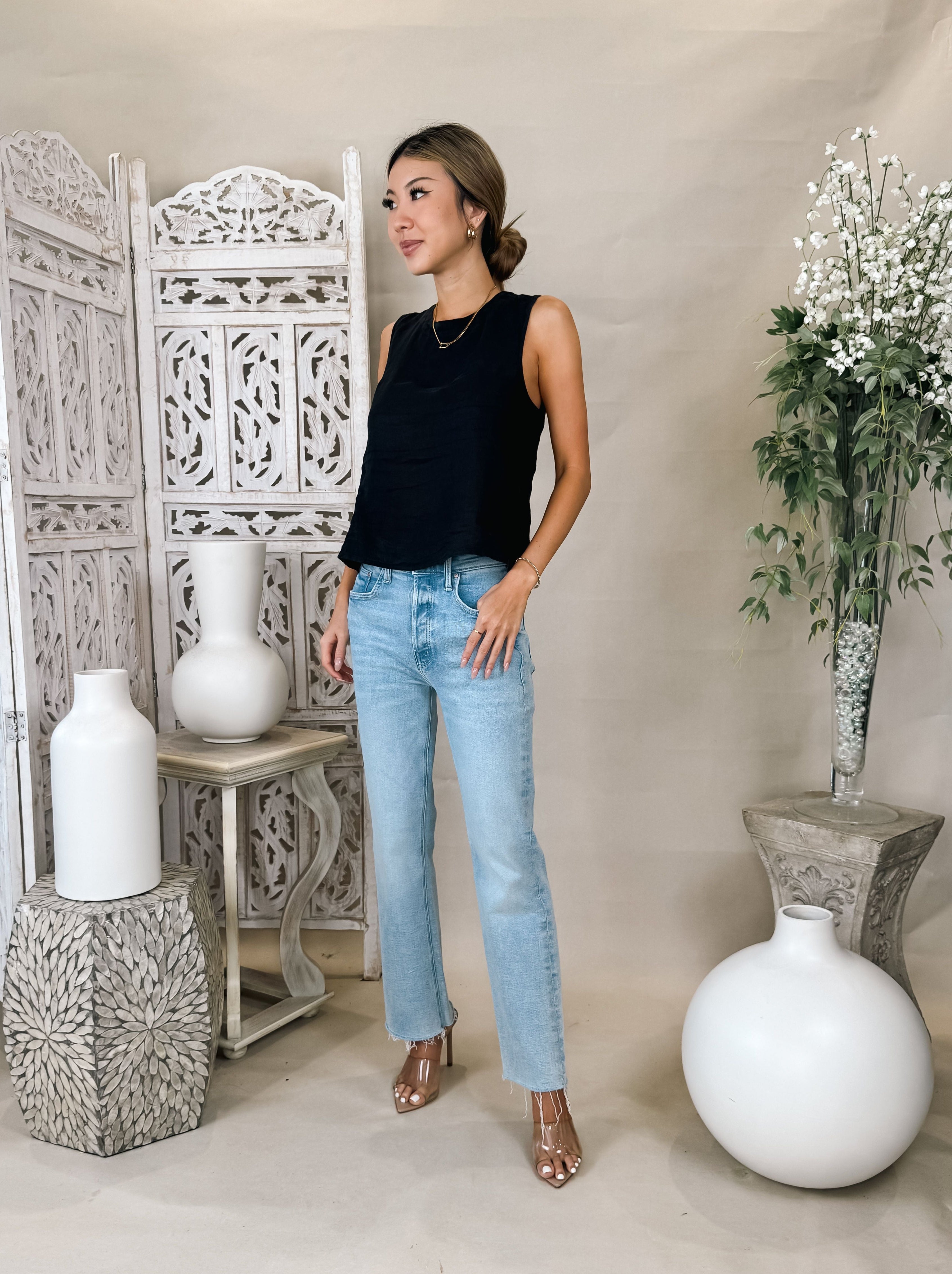 Mother Lil Insider Crop Step Fray – Mikinola