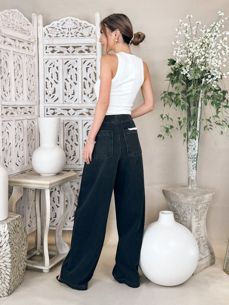 Pistola Lottie High Rise Relaxed Bowed Leg