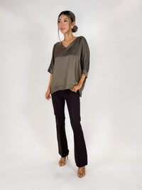 Milio Milano Silky Kimono Sleeve V-Neck