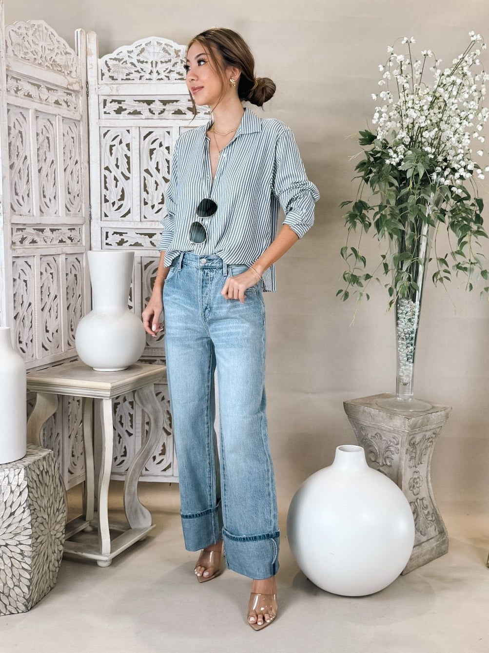 Pistola Ryder High Rise Cuffed Straight