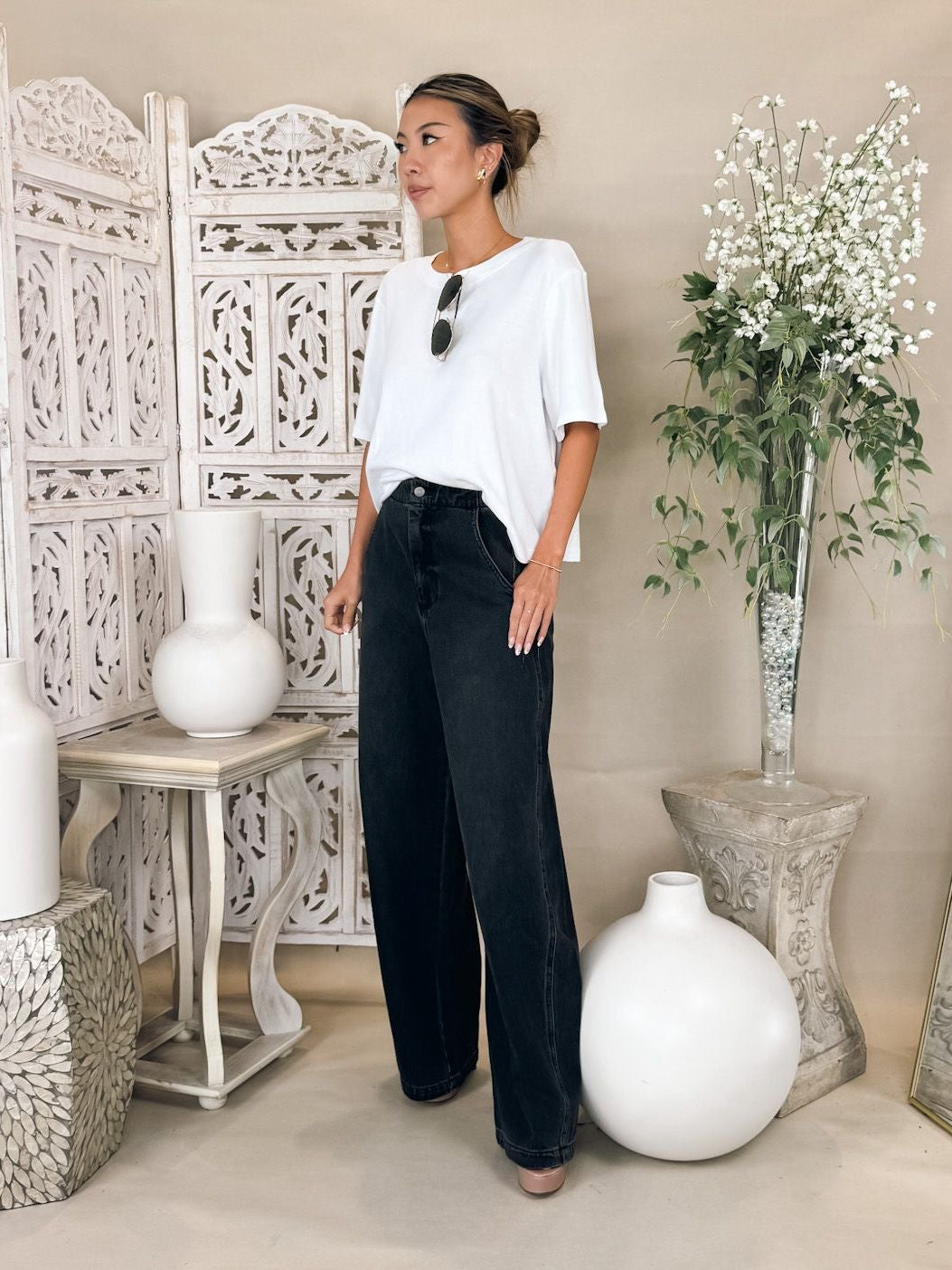 Pistola Lottie High Rise Relaxed Bowed Leg