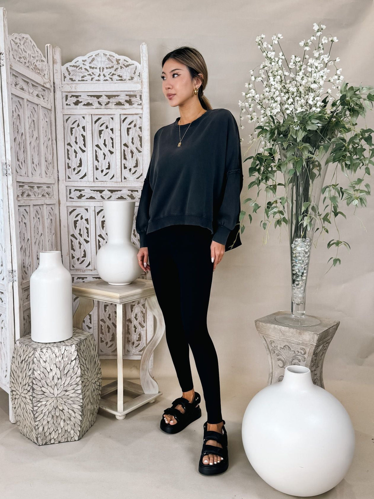 Elan Oversized Crewneck Top