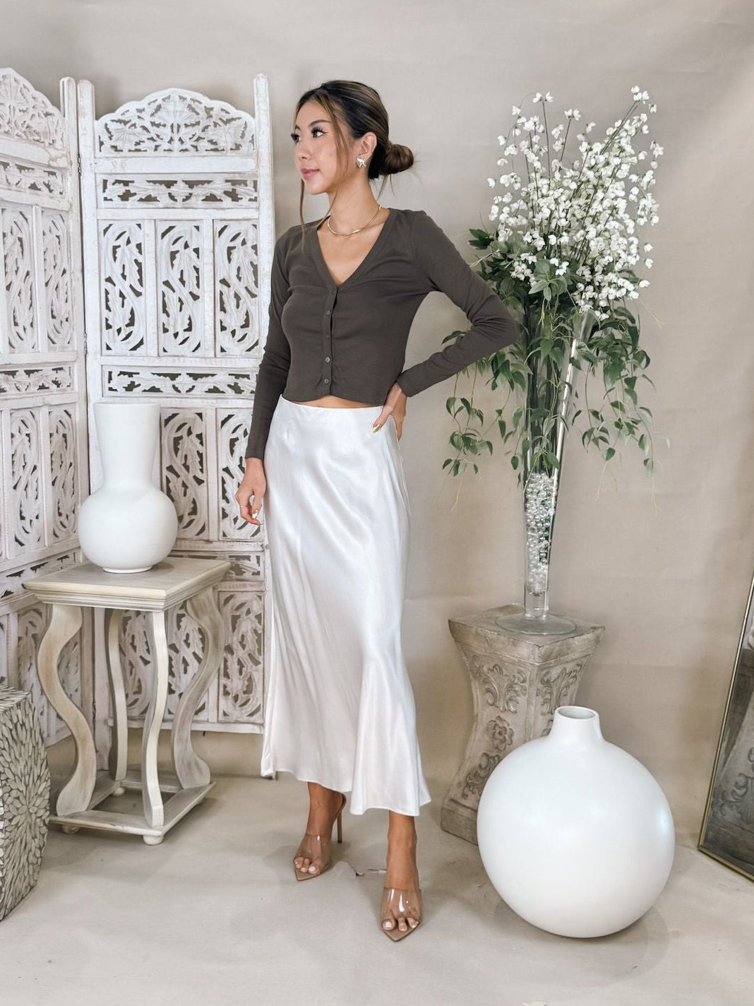 Enza Costa Supima Cotton New Classic V-Neck Cardi
