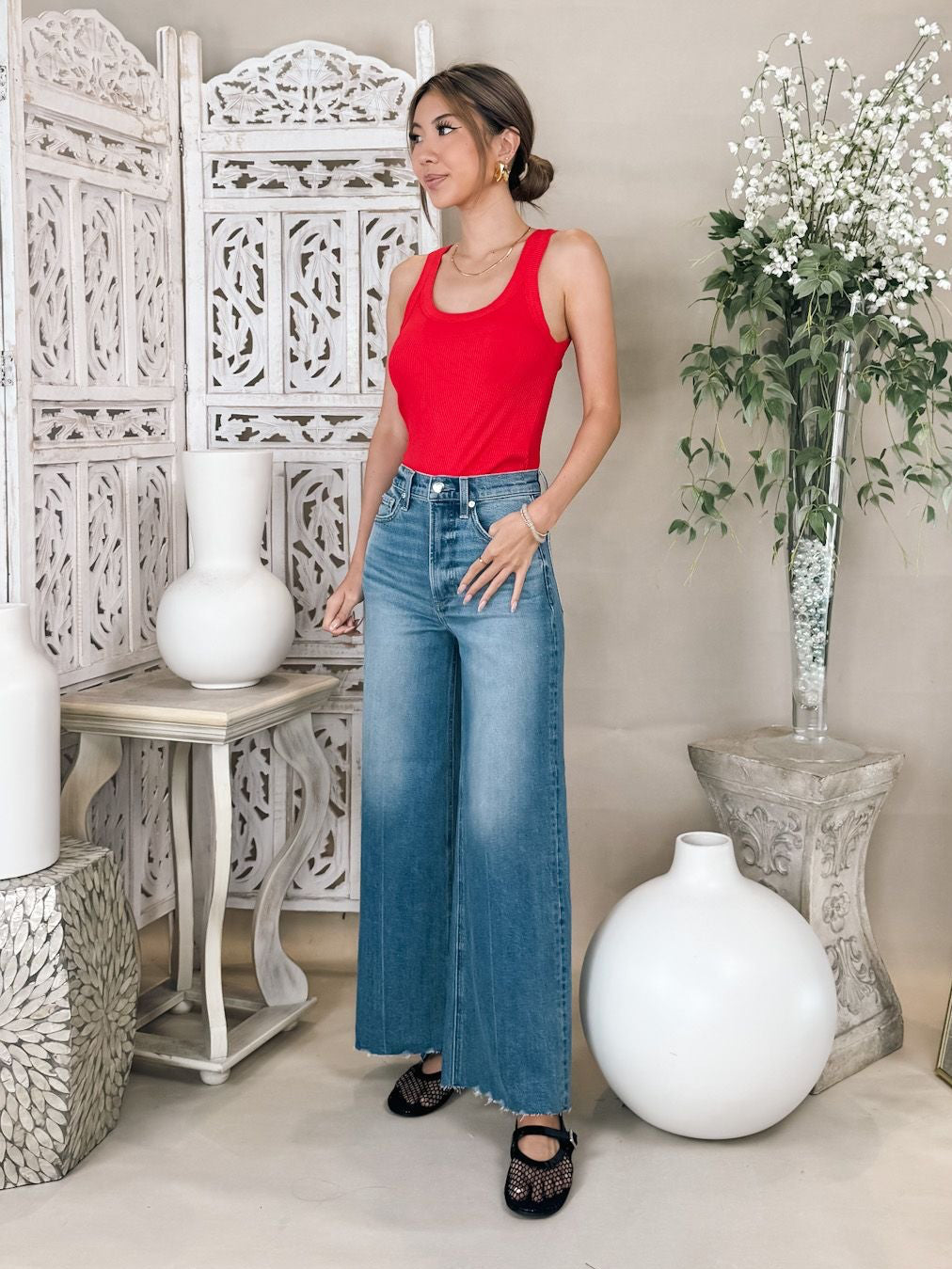 Pistola Lana Crop High Rise Ultra Wide Leg