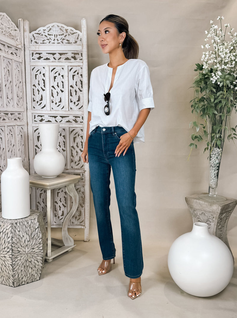 Frame The V-Neck Popover Top