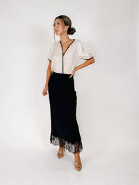 Frame The Tie Puff Sleeve Blouse