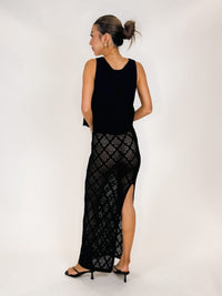 Elan Side Slit Maxi Skirt