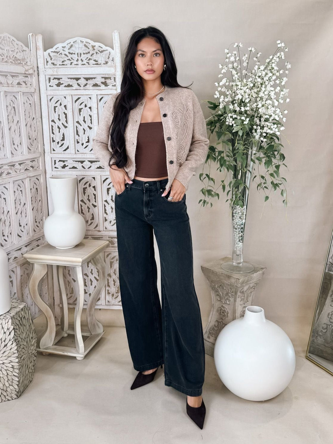 Pistola Jadyn Low Slung Palazzo Jean