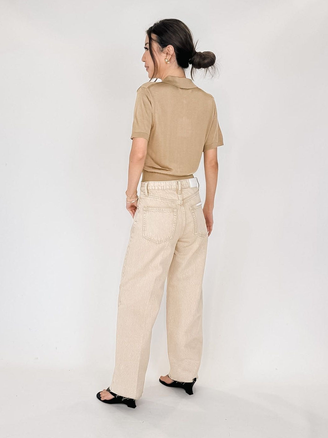 Pistola Tate Crop H/R Bowed Leg
