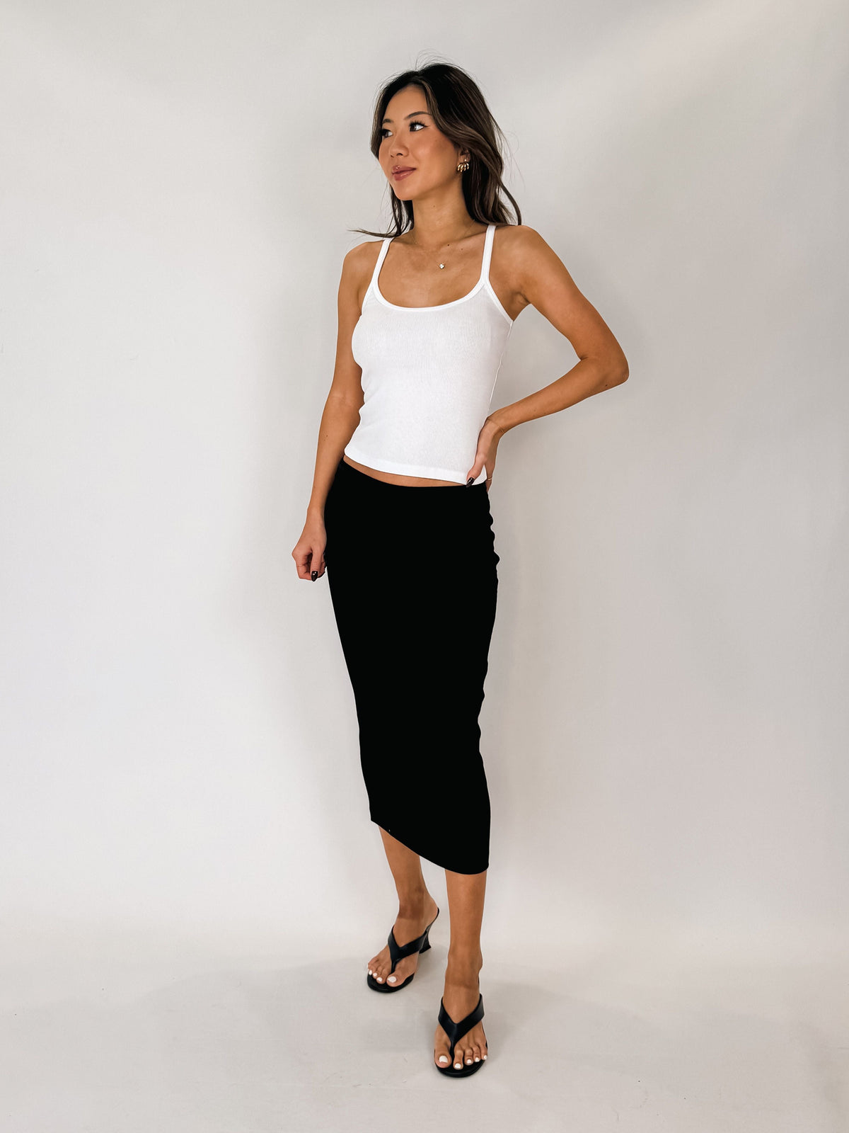 Enza Costa Cotton Rib Cami Tank