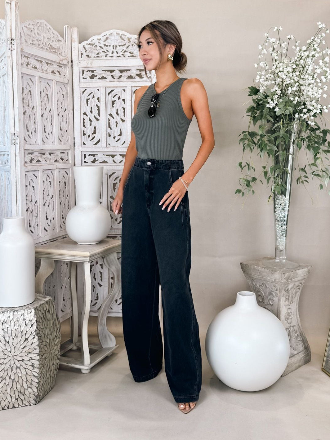 Pistola Lottie High Rise Relaxed Bowed Leg