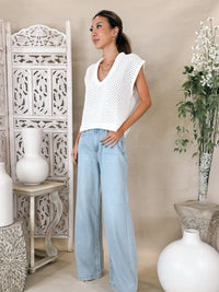 Pistola Beck Open Knit Cropped Sweater