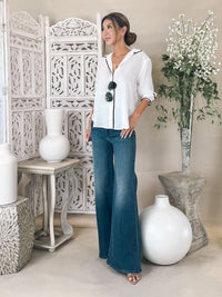 Bella Dahl Contrast Trim Shirt