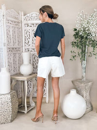 perfectwhitetee Alanis Recycled Cotton V-Neck