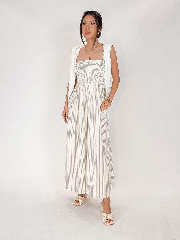 Pistola Bianca Shirred Bodice Dress