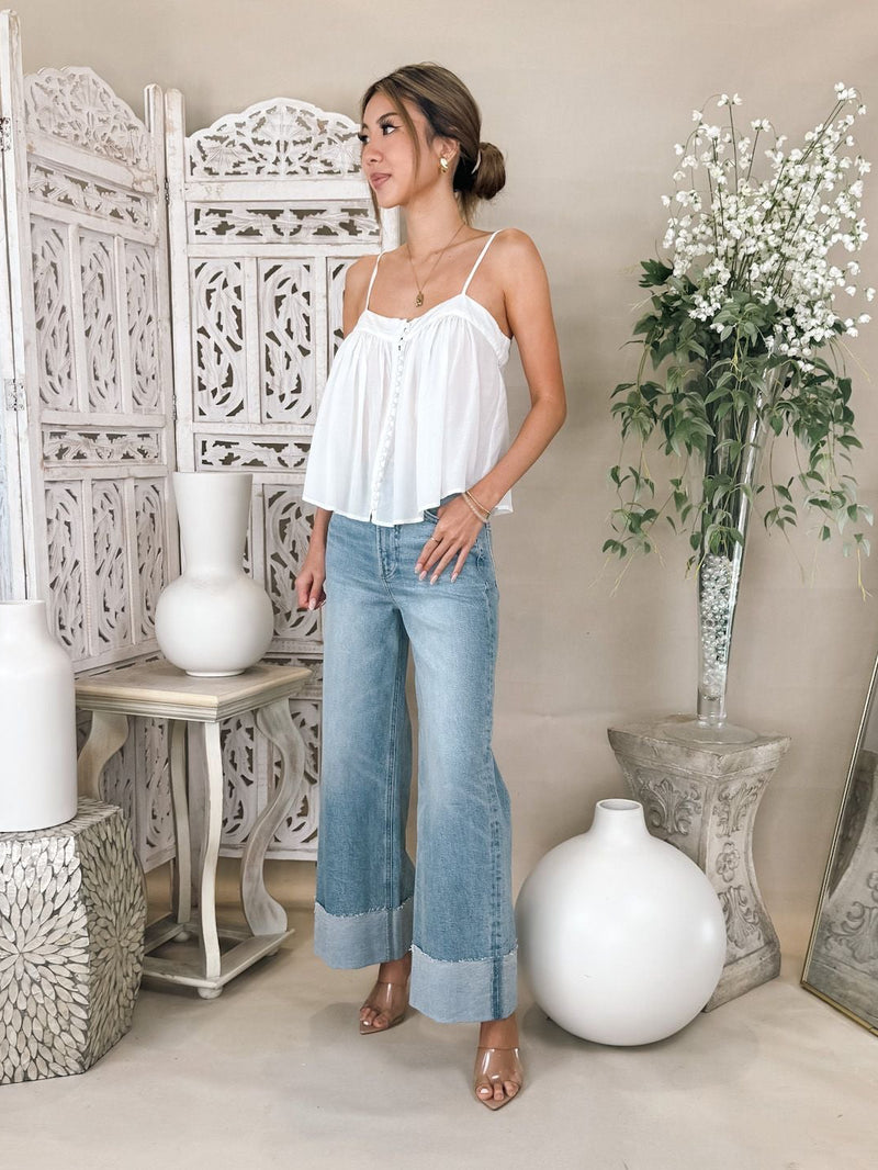 Pistola Lana Crop Cuffed H/R Ultra Wide Leg Jean