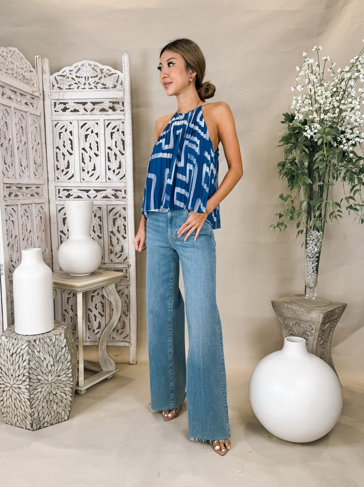 Bella Dahl Pleated Halter Top
