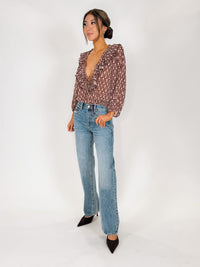 Dress To Essence Mesh Ruffle Blouse