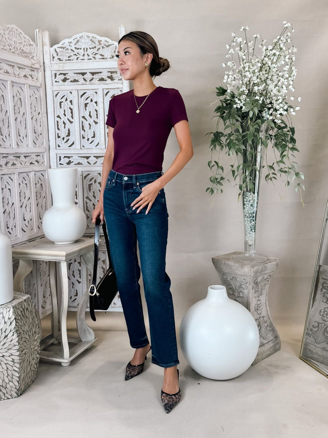 L'Agence Ressi Crew Neck Tee