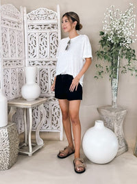 Perfectwhitetee Faith Cotton Boxy Crew Neck Tee