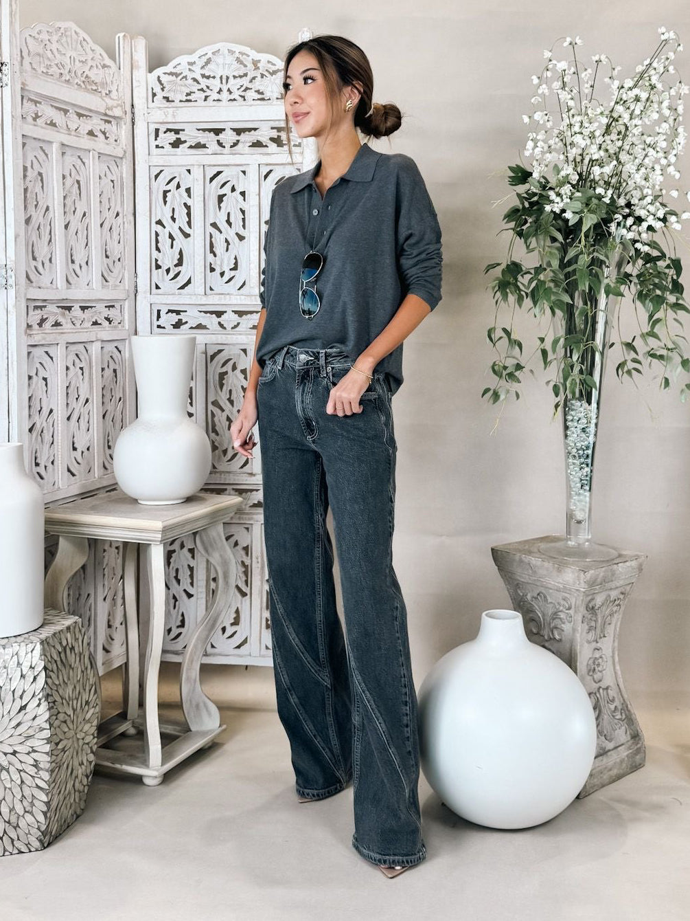 Rails Getty Twist Seam Wide Leg Jean