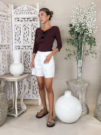 Michael Stars Dot 3/4 Sleeve Tee