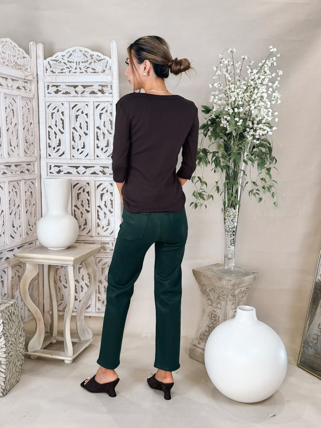 Michael Stars Dot 3/4 Sleeve Tee