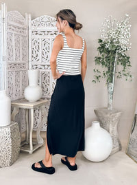 Bella Dahl Amara Side Slit Bias Skirt