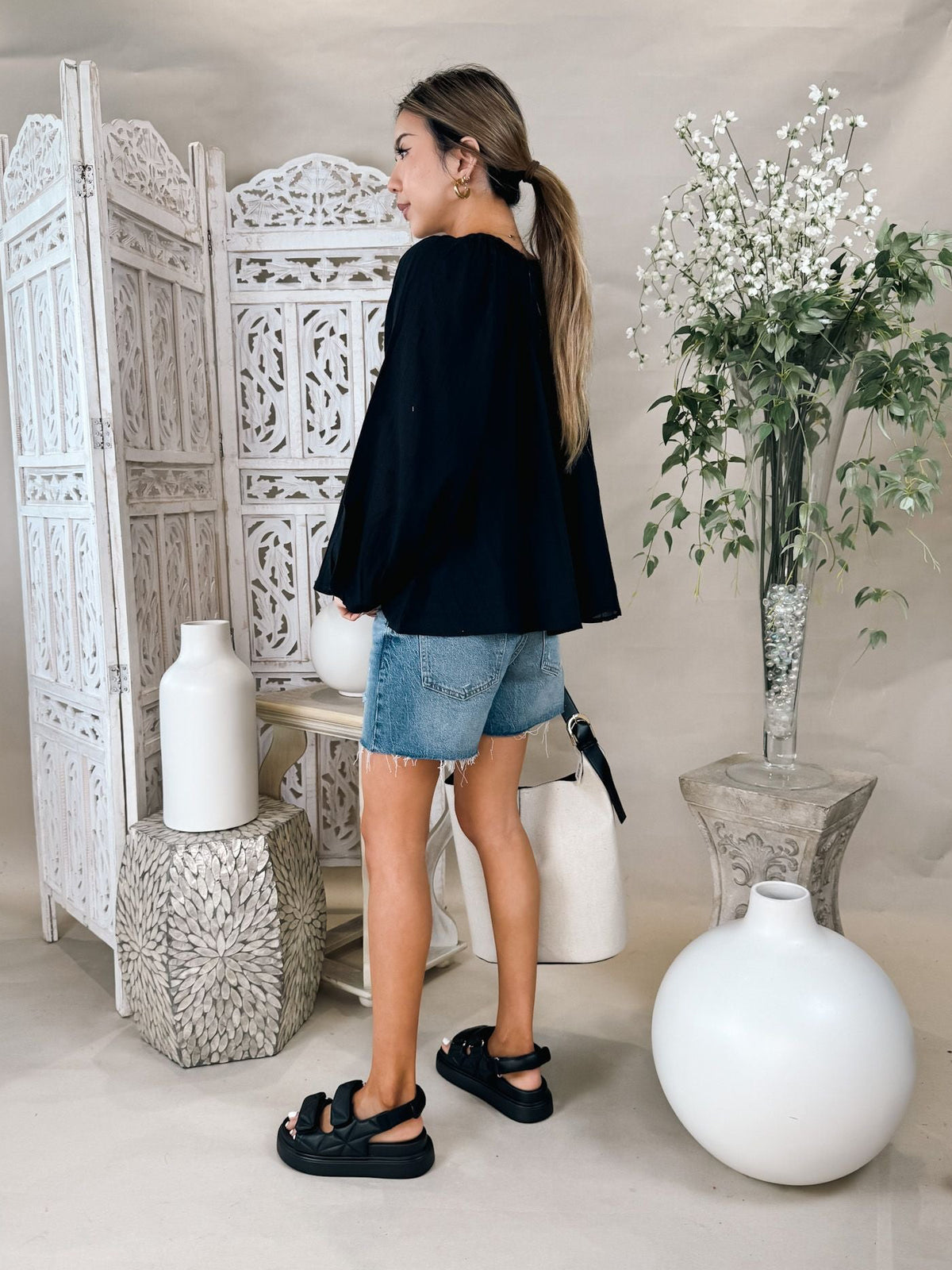 Pistola Kennedy Relaxed Mid Rise Cut Off Short