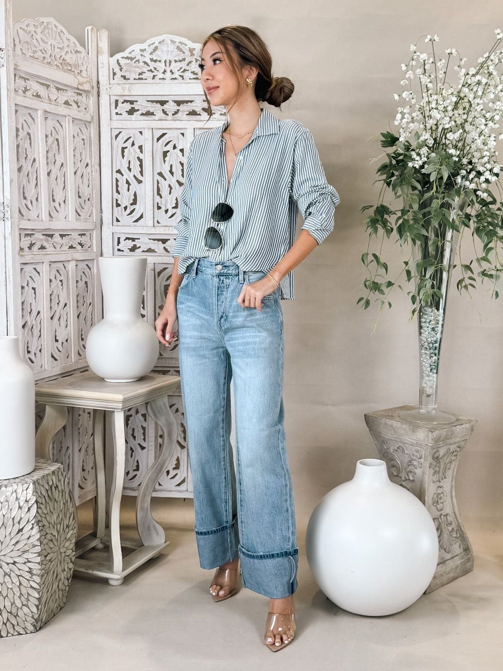 Splendid Nora Stripe Button Down