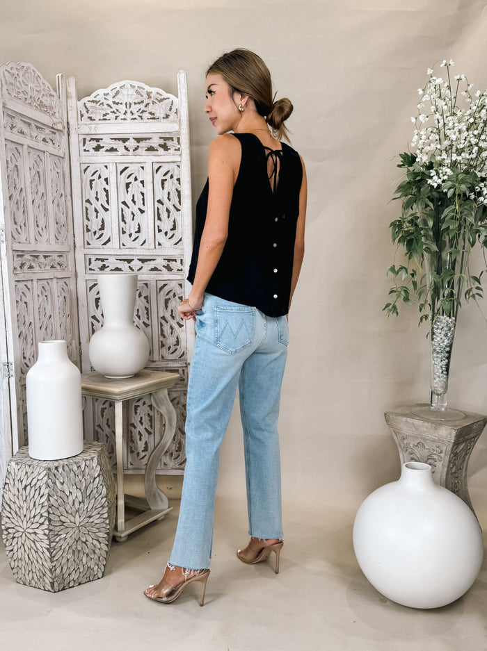 Bella Dahl S/L Button Back Top