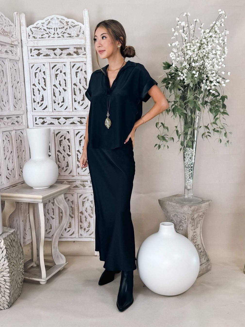 Z Supply Izabel Luxe Satin Skirt