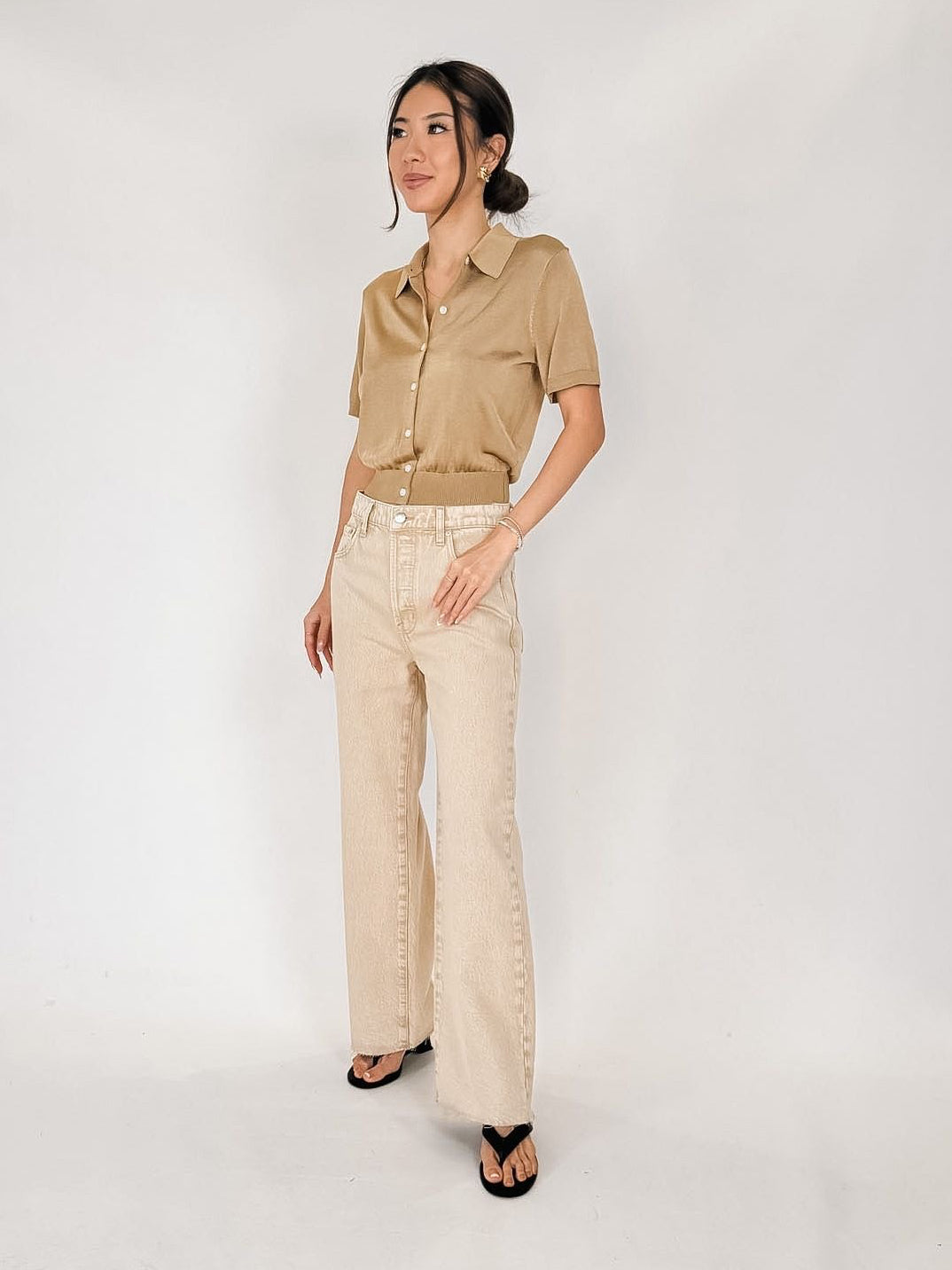 Pistola Tate Crop H/R Bowed Leg