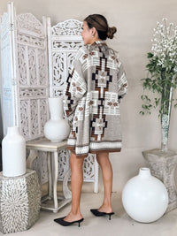 L'Agence Jair Jacquard Fringe Cardigan