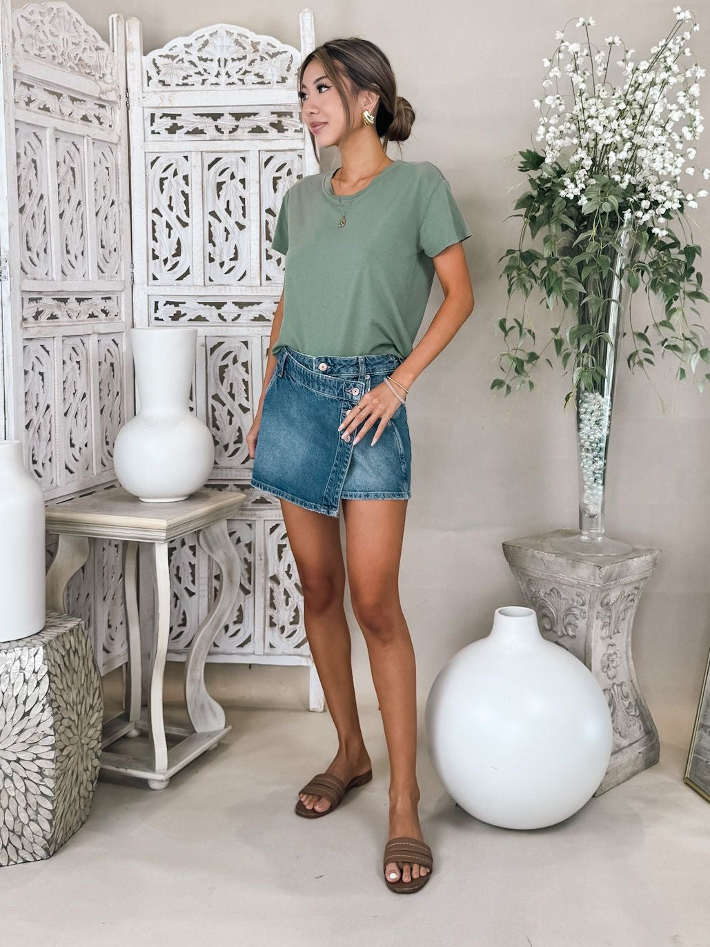 Free People Wynne Denim Skirt