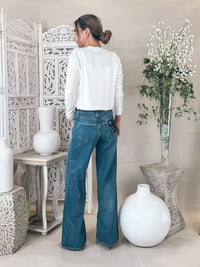 Perfectwhitetee Kelsey Sweater Rib L/S Cardigan